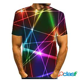 Mens T shirt Shirt Graphic Abstract 3D 3D Print Round Neck