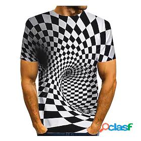 Mens T shirt Tee Graphic Abstract 3D 3D Print Round Neck