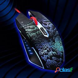 Ottico Mouse da gioco Luce respirante a led 1200-2400 dpi 3