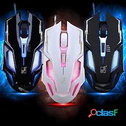 Ottico Mouse da gioco Luce respirante a led 800-2400 dpi 4