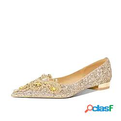 Per donna Ballerine Taglie forti Con diamantini Piatto