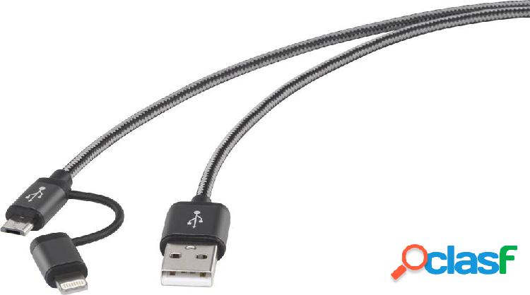 Renkforce Cavo USB USB 2.0 Spina USB-A, Spina USB-Micro-B,