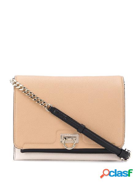 SALVATORE FERRAGAMO BORSA A SPALLA DONNA 733580 PELLE ROSA