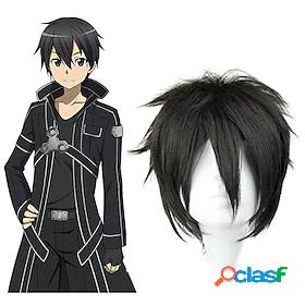 SAO Alicization Kirito Cosplay Wigs Mens 12 inch Heat