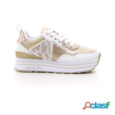 SARA LOPEZ Sneaker con platform - oro
