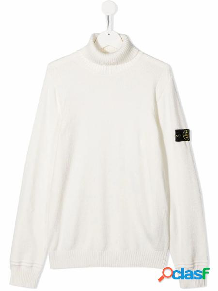 STONE ISLAND MAGLIONE RAGAZZO 7316504A2V0099 COTONE BIANCO
