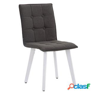 Sedia per sala dattesa ELBY WHITE, in Tessuto, color Grigio