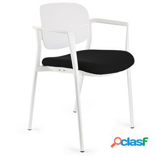 Sedia per sala dattesa ERIC colore Nero