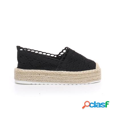 TOO LIKE Espadrillas con suola alta - nero