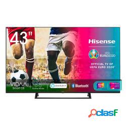 Tv hisense 43" 3840x2160 pixel 3xhdmi 2xusb dvb-c dvb-s