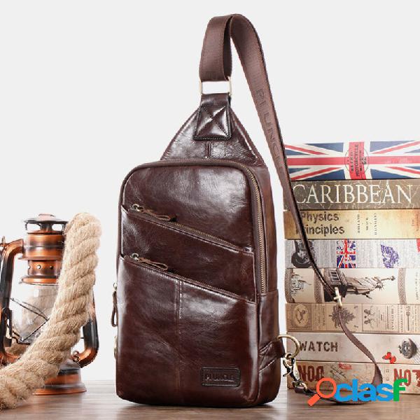 Uomo Vera Pelle Borsa a tracolla casual casual da uomo Borsa