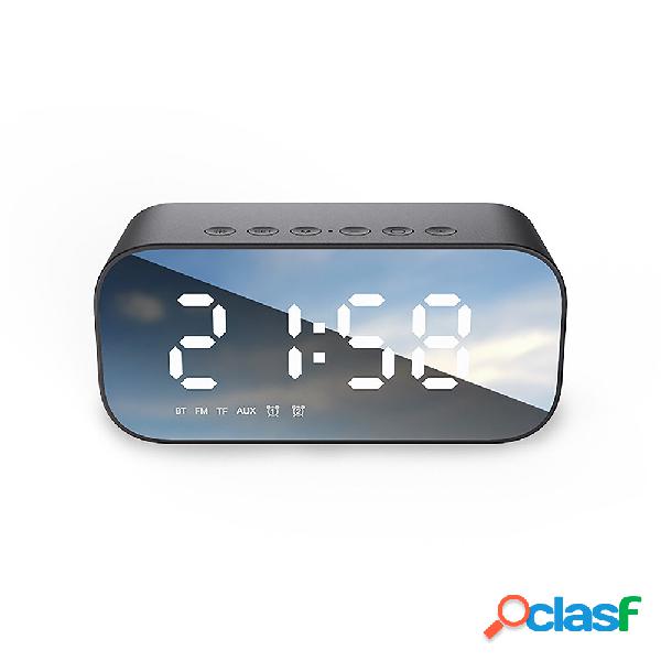 Wireless bluetooth5.0 Speaker 1200mAh Battery Alarm Clock 6D