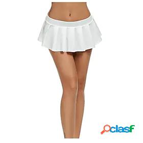 Womens Fashion Mini Skirts Bar Weekend Solid Colored Pleated
