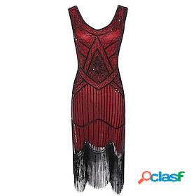 Womens Knee Length Dress Party Dress Black Gold Sapphire