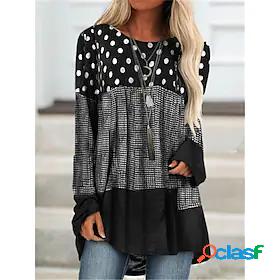 Womens T Shirt Dress Tee Dress Blushing Pink Black Long