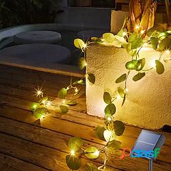 solare artificiale foglia di edera piante luci 8 modalità