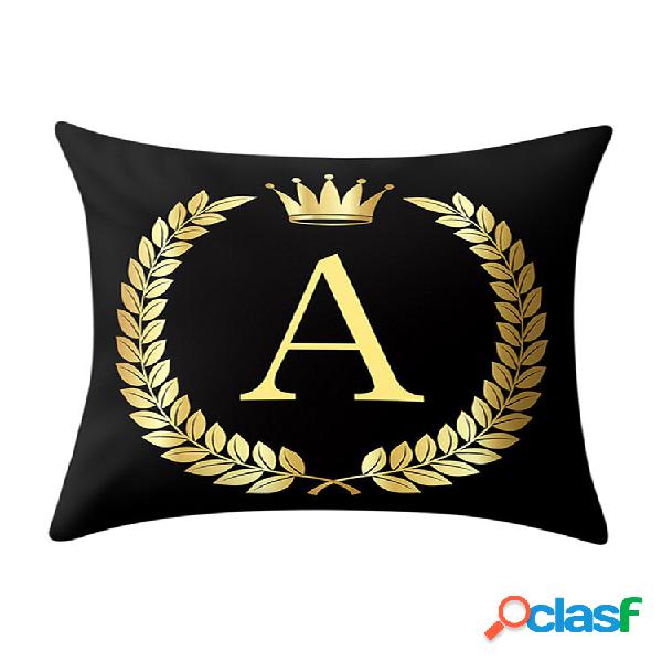 1 PC Golden Royal Crown Olive Branch Alfabeto Peach Skin