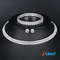 1 set Set di gioielli I monili nuziali For Per donna