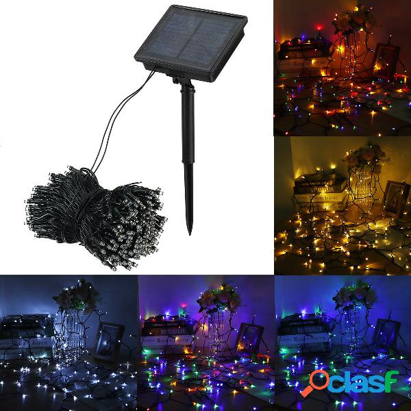 100/200/300 LED solare Luci a corda Rame Filo da esterno da