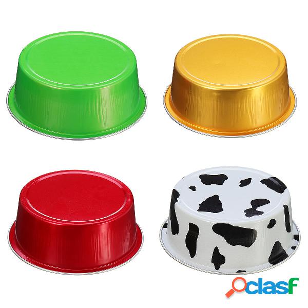 100Pcs / Set Round Alluminio Cup Cake Cup Riutilizzabile