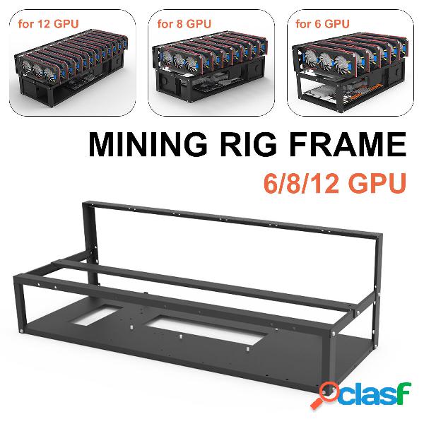 12/6 GPU Mining Case Rack Open Rig Frame Tool Motherboard