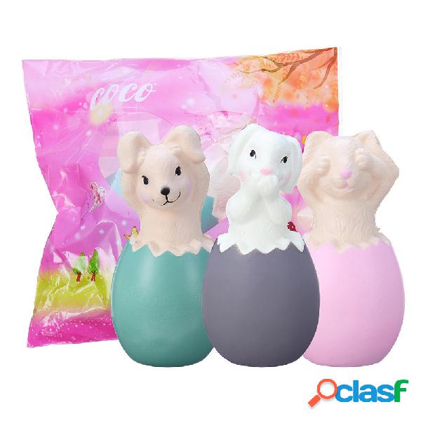 13CM Coniglio uova di coniglio squishy con fantasia regalo