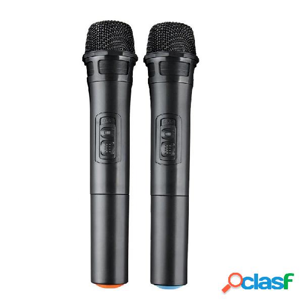 2 canali 50Hz-15KHz Pro UHF Wireless Microfono Sistema Mic