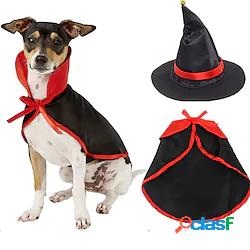 2 pezzi di mantella di halloween set pet dog cape cat cape