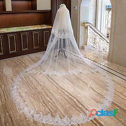 2 strati Classico / Floreale Veli da sposa Velo lungo (a