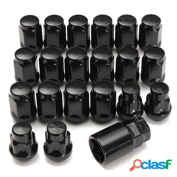 20 pezzi / set M12 x 1,5 dadi ruota da 19 mm esagonali dado