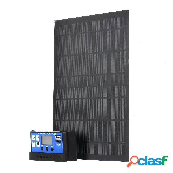 20W 12V solare Pannello flessibile USB Batteria Kit