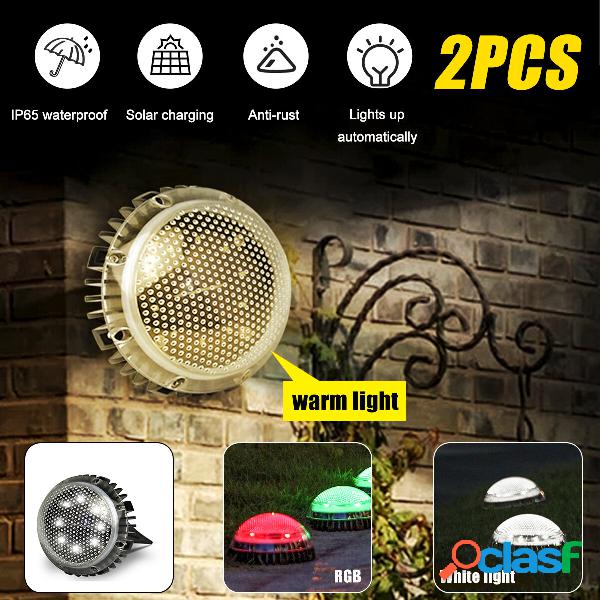 2PCS Rilevamento automatico LED solare Luce a sfera Giardino