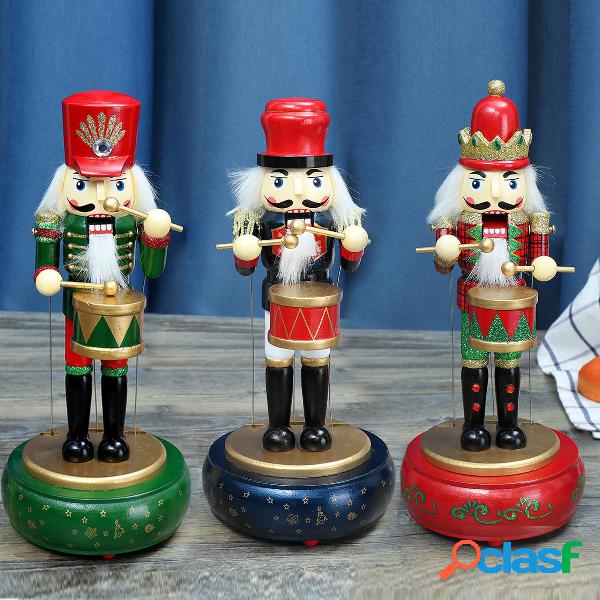 32CM Guardia di legno Schiaccianoci Soldatino Toy Music