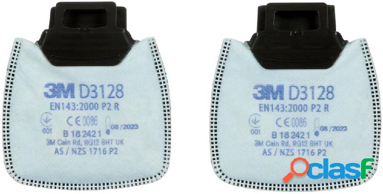 3M Filtro antiparticolato Secure Click P2 R con carbone