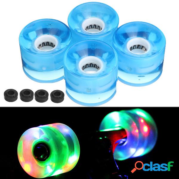 4 pezzi / set 60x45mm ruote skateboard Glow Flash ruote