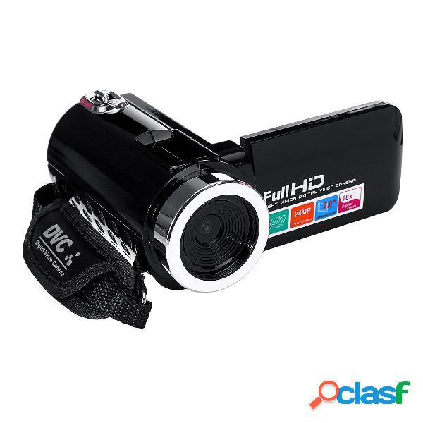 4K Full HD 1080P 24MP 18X Zoom 3 Pollici LCD Videocamera
