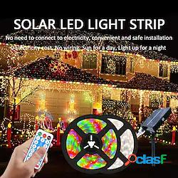 5m led strip light outdoor rgb 300led solar powered