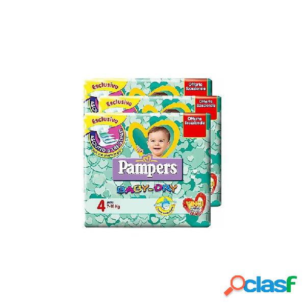 6 PACCHI PANNOLINI PAMPERS BABY DRY TAGLIA 4 114 PEZZI