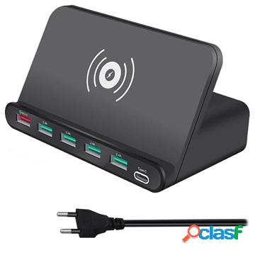 7-in-1 Multifunctional Wireless Charging Station - QC3.0, Qi