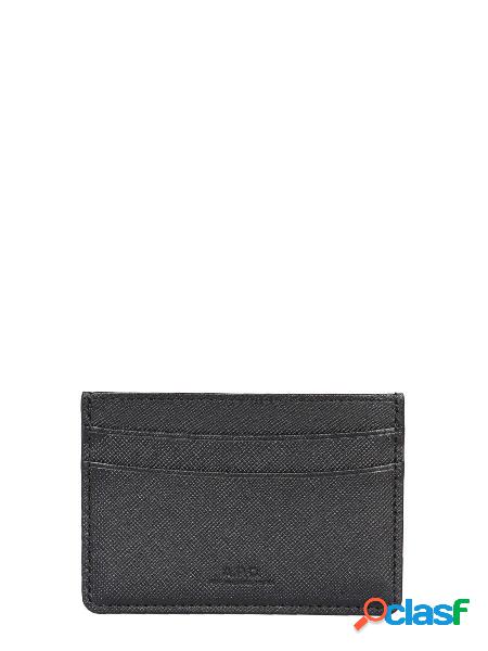 A.P.C. PORTAFOGLIO UOMO PXBJQH63028LZZ NERO