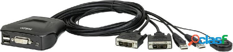 ATEN CS22D-AT 2 Porte Switch KVM DVI USB 1920 x 1200 Pixel