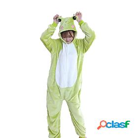 Adults' Kigurumi Pajamas Frog Onesie Pajamas Flannel Fabric