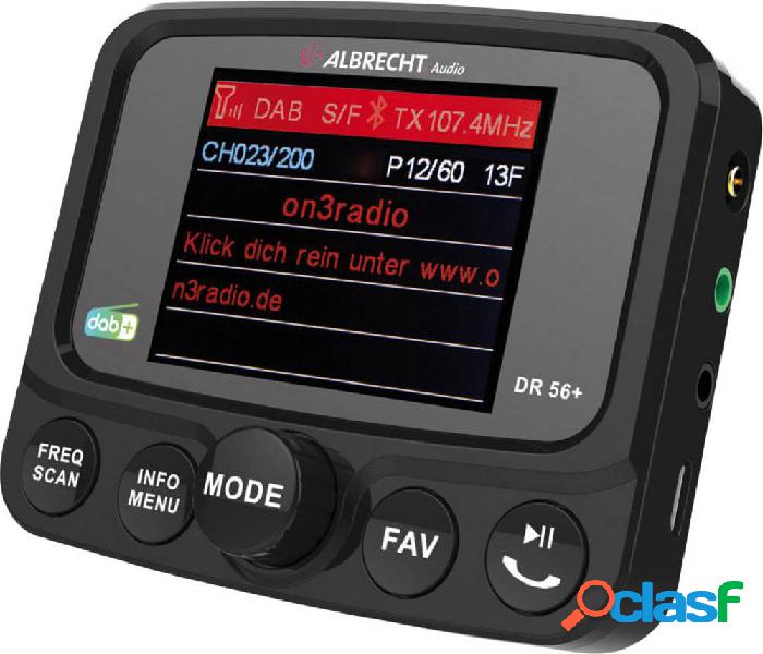 Albrecht DR56+ Ricevitore DAB+ supporto a ventosa, streaming