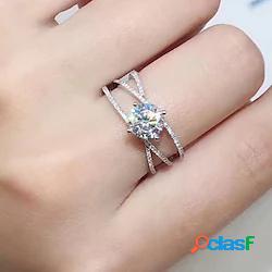 Anello Feste Classico Argento Rame Semplice Elegante 1 pc /