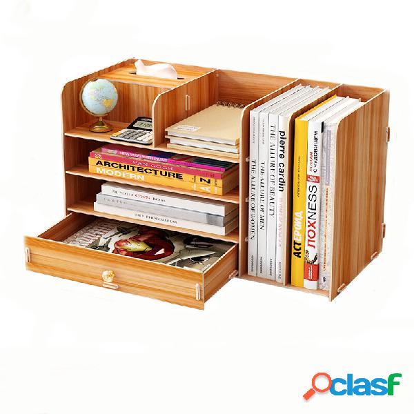 B06-L Desktop Storage in legno Scatola Rack multistrato con