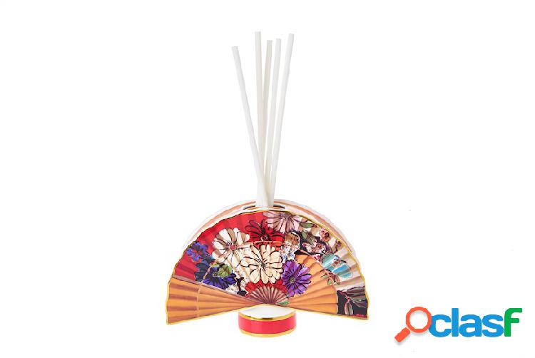 Baci Milano Bottiglia diffusore Ventagli porcellana Midi blu