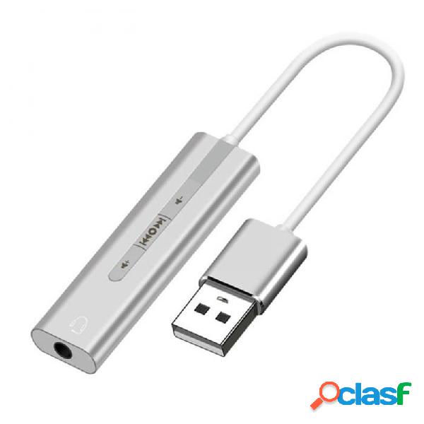 Bakeey Adattatore USB 2 in 1 Cavo audio da USB a 3,5 mm