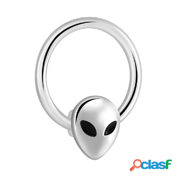 Ball closure ring (surgical steel, silver, shiny finish) con