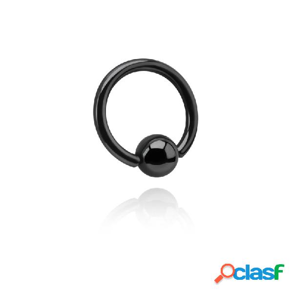 Ball closure ring (titanium, black, shiny finish) con