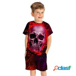 Bambino Da ragazzo Halloween T-shirt e pantaloncini Completo